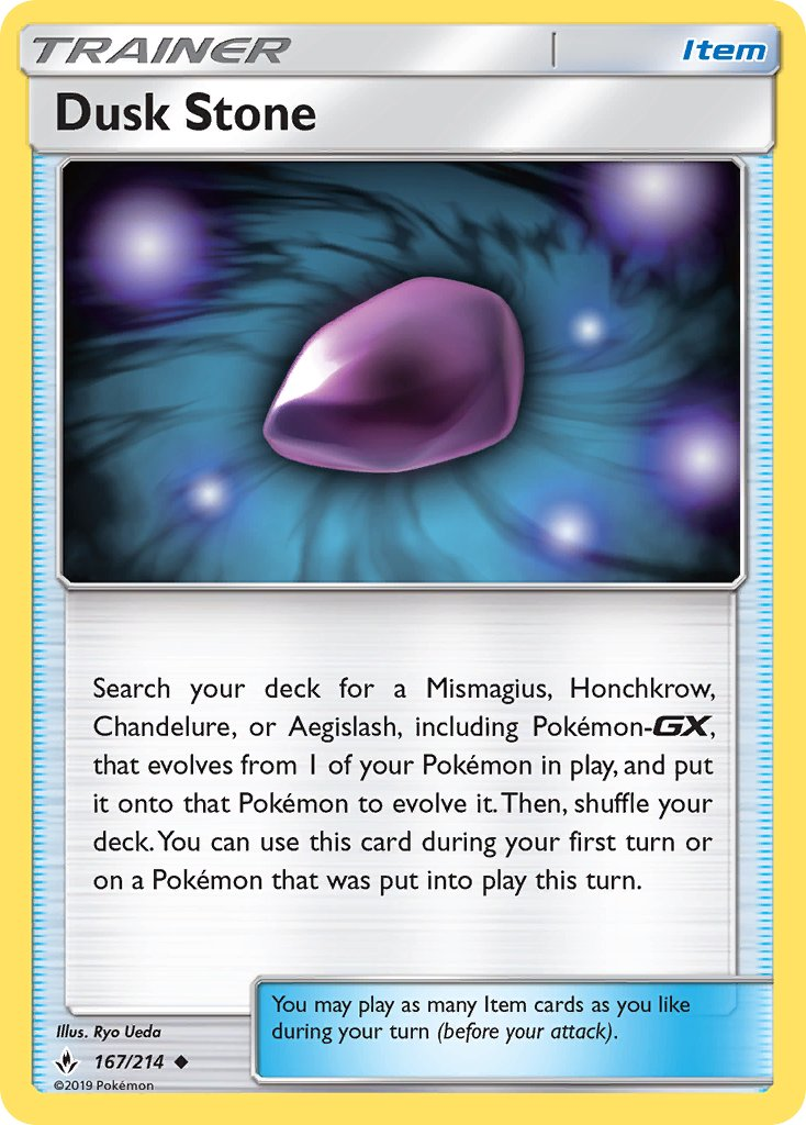 Dusk Stone Pokémon card