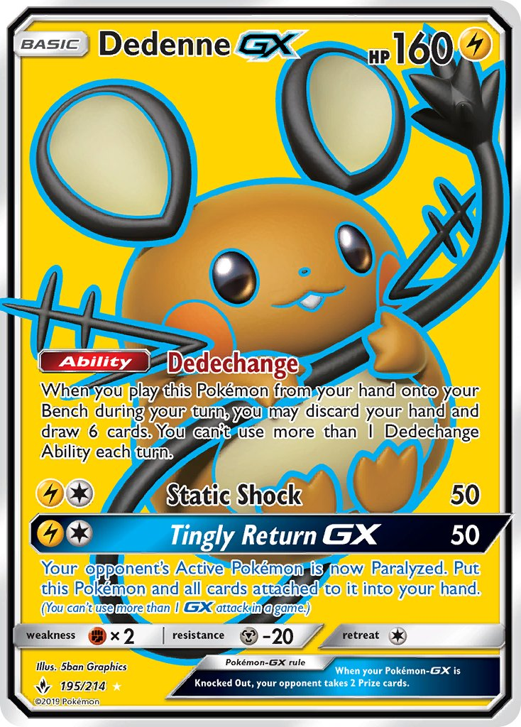 Dedenne GX Pokémon card