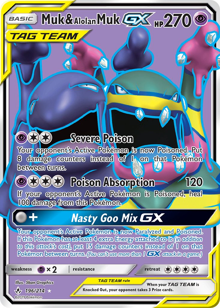 Muk & Alolan Muk Tag Team GX Pokémon card