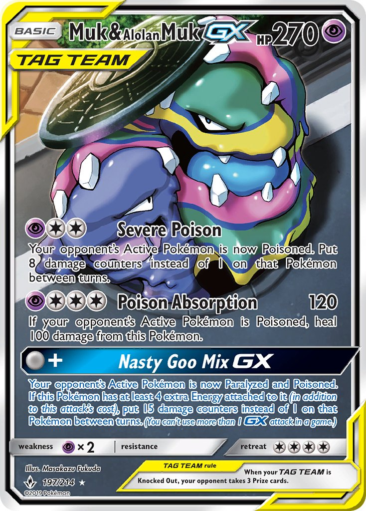 Muk & Alolan Muk Tag Team GX Pokémon card