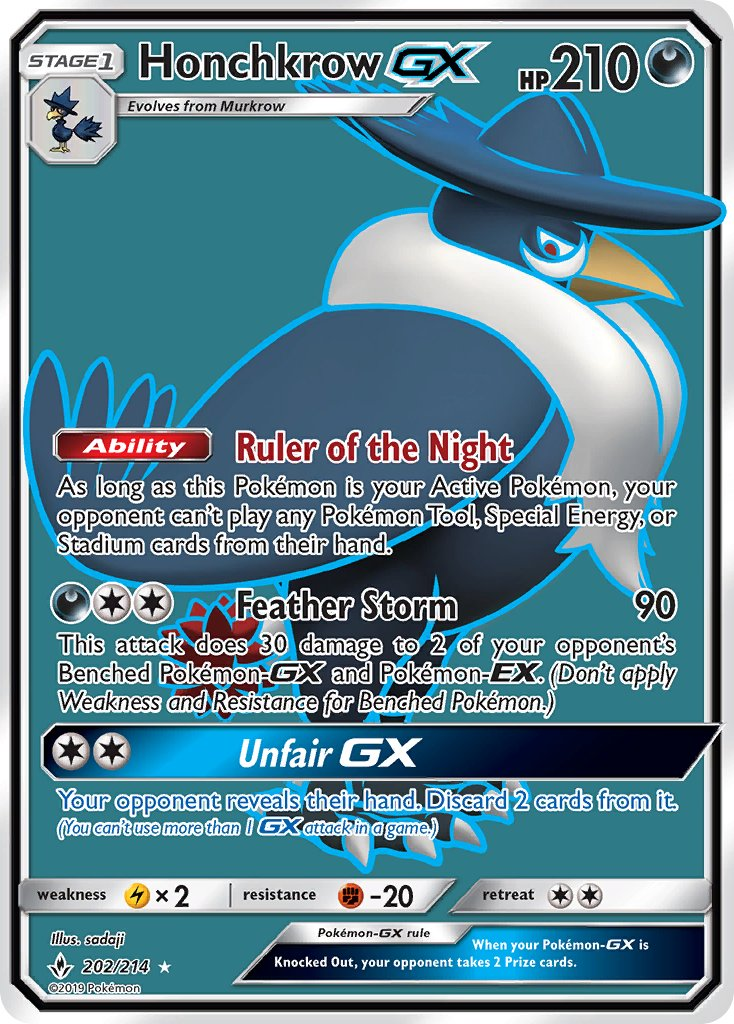 Honchkrow GX Pokémon card