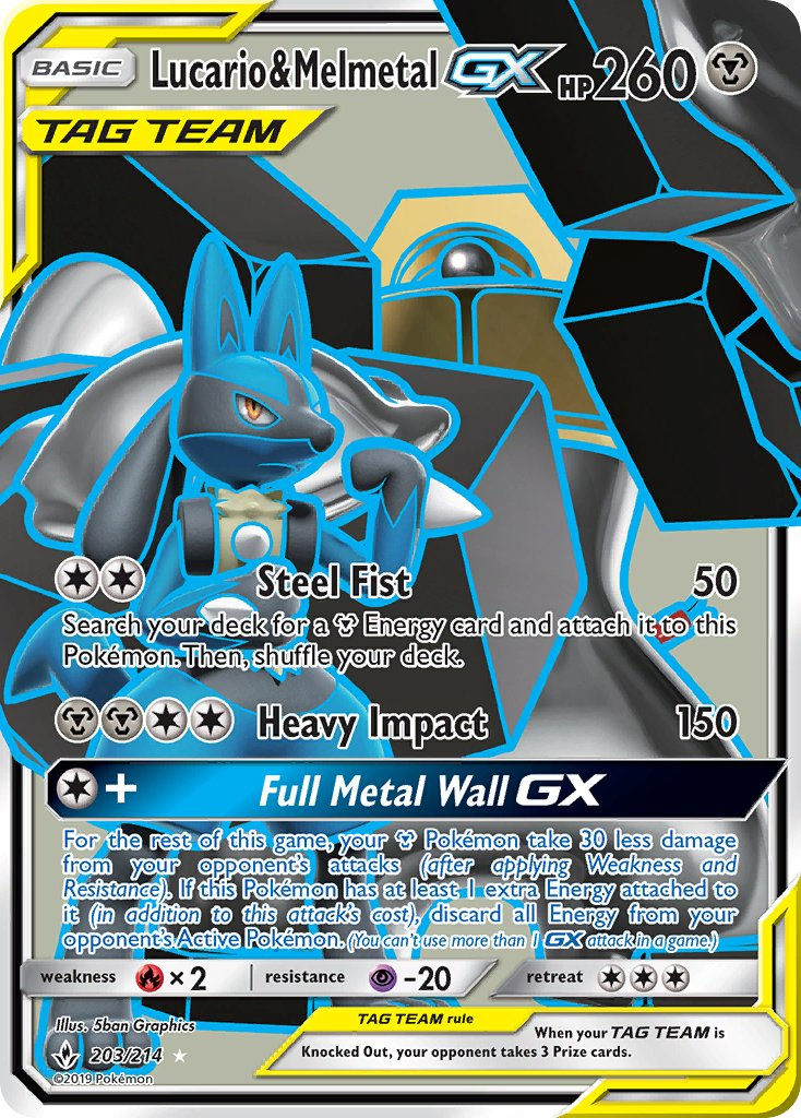 Lucario & Melmetal Tag Team GX Pokémon card