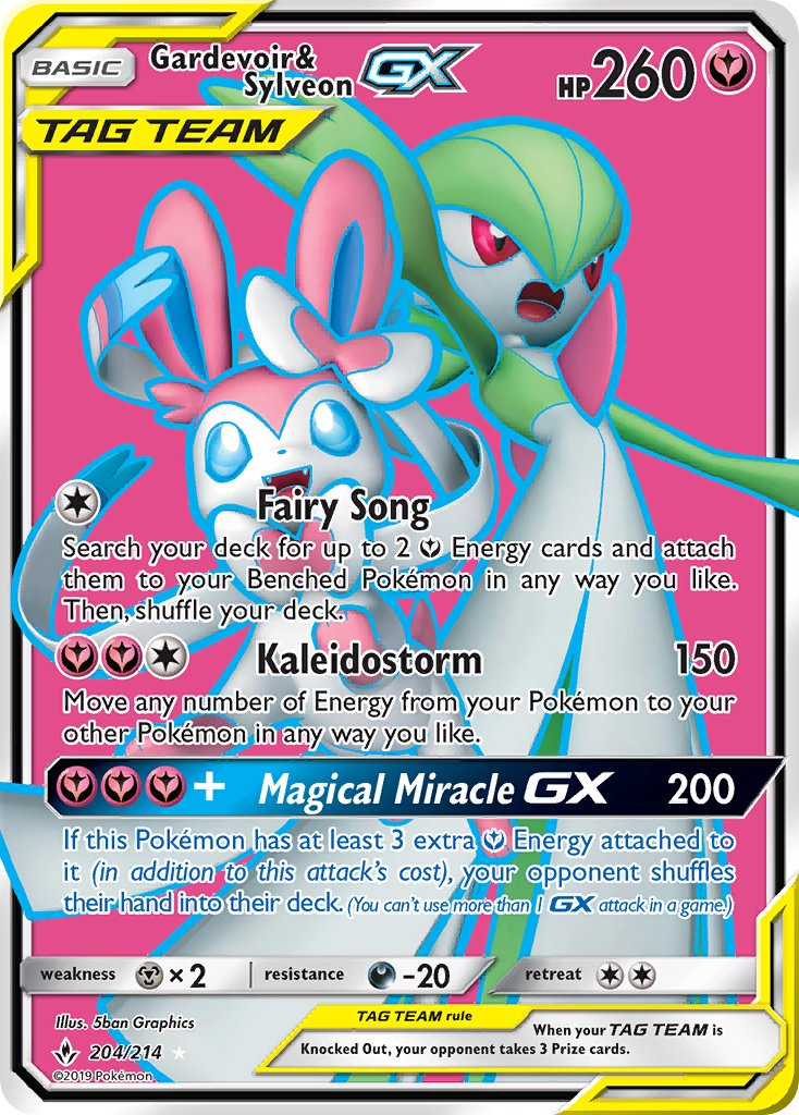 Gardevoir & Sylveon Tag Team GX Pokémon card