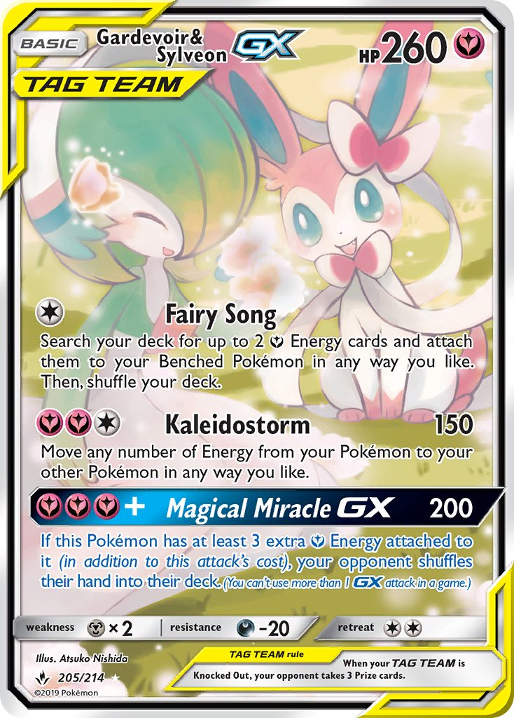 Gardevoir & Sylveon Tag Team GX Pokémon card