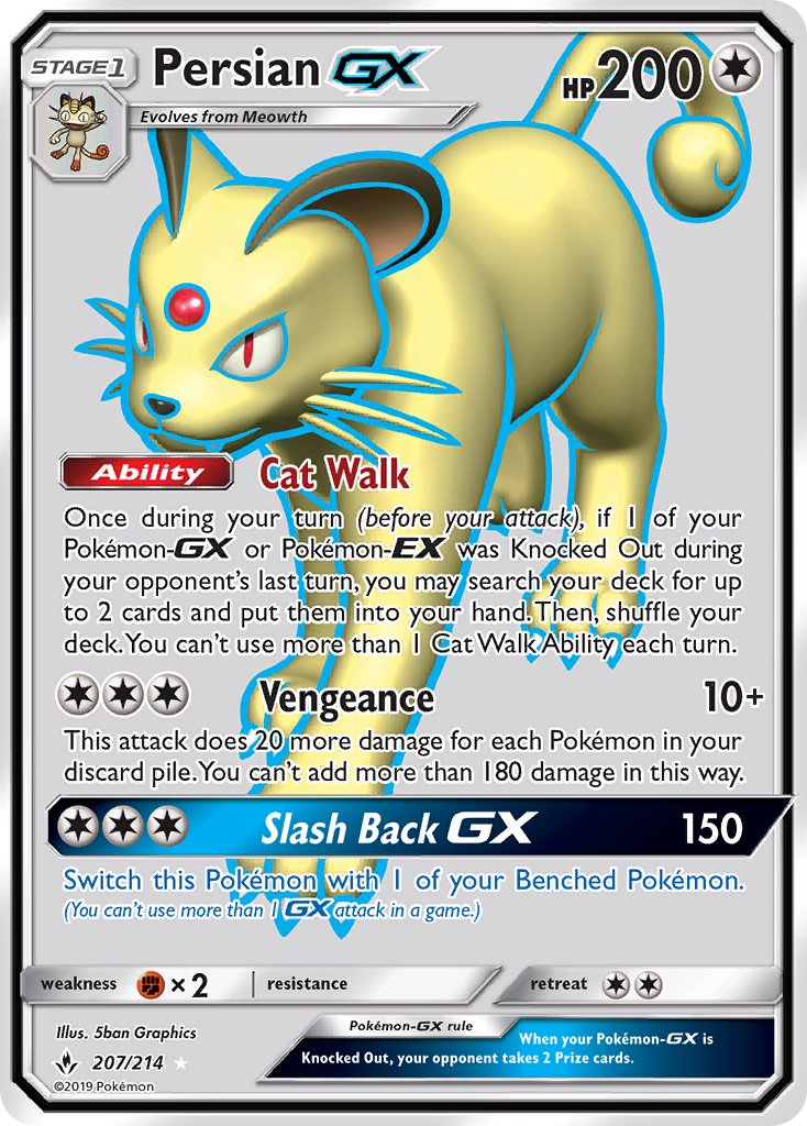 Persian GX Pokémon card