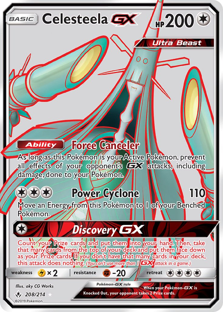 Celesteela GX Pokémon card