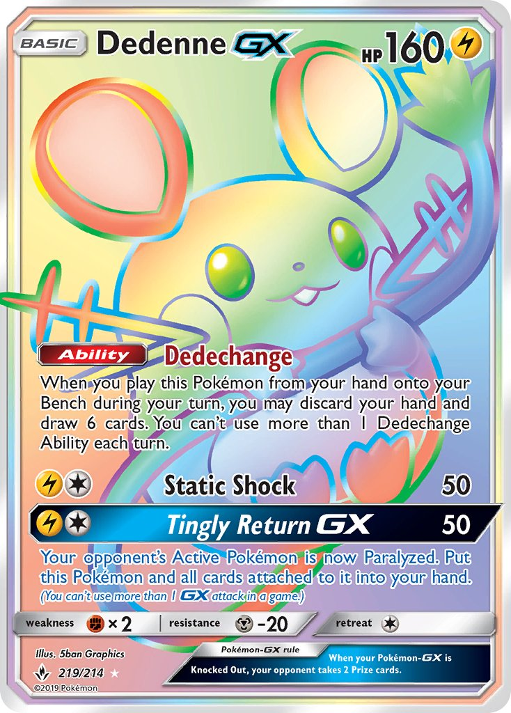 Dedenne GX Pokémon card