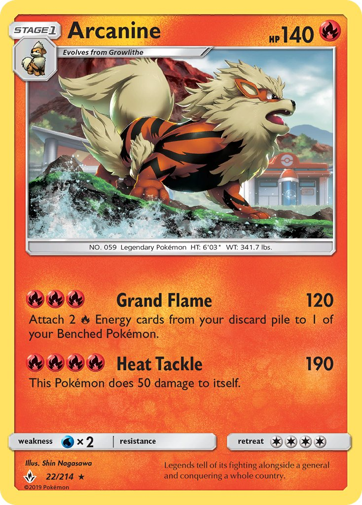 Arcanine Pokémon card