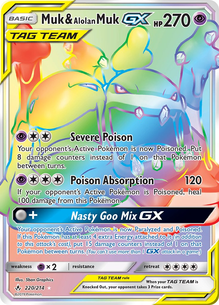Muk & Alolan Muk Tag Team GX Pokémon card