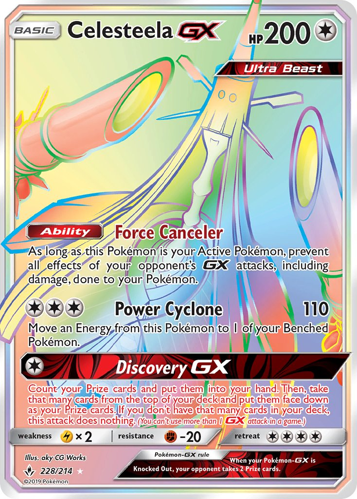 Celesteela GX Pokémon card