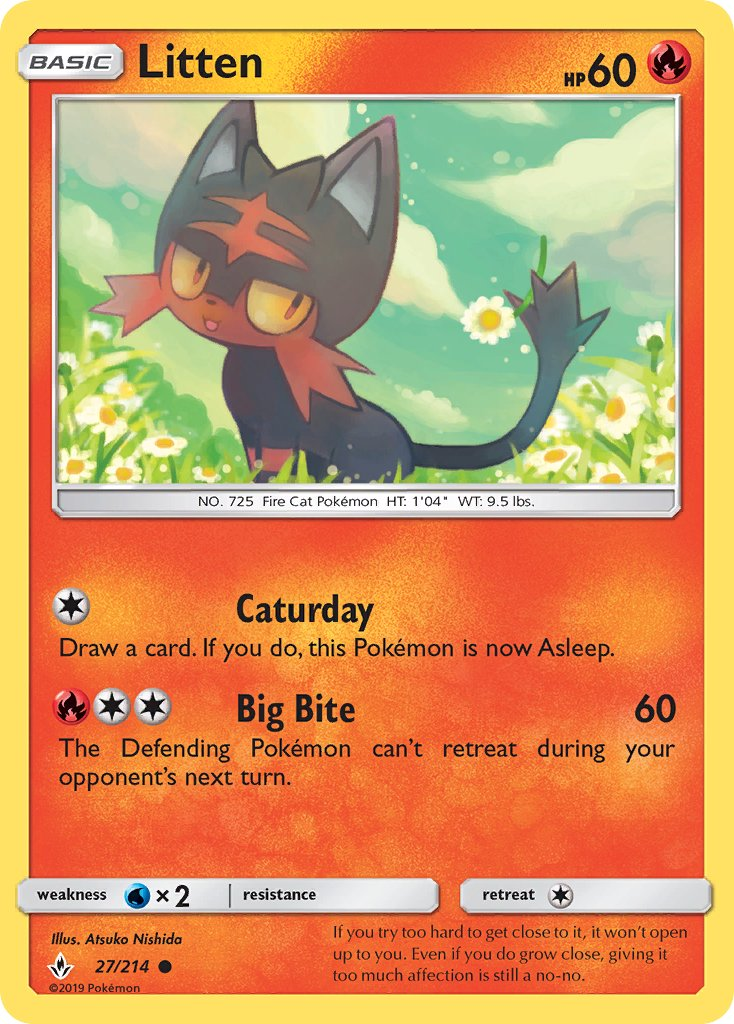 Litten Pokémon card