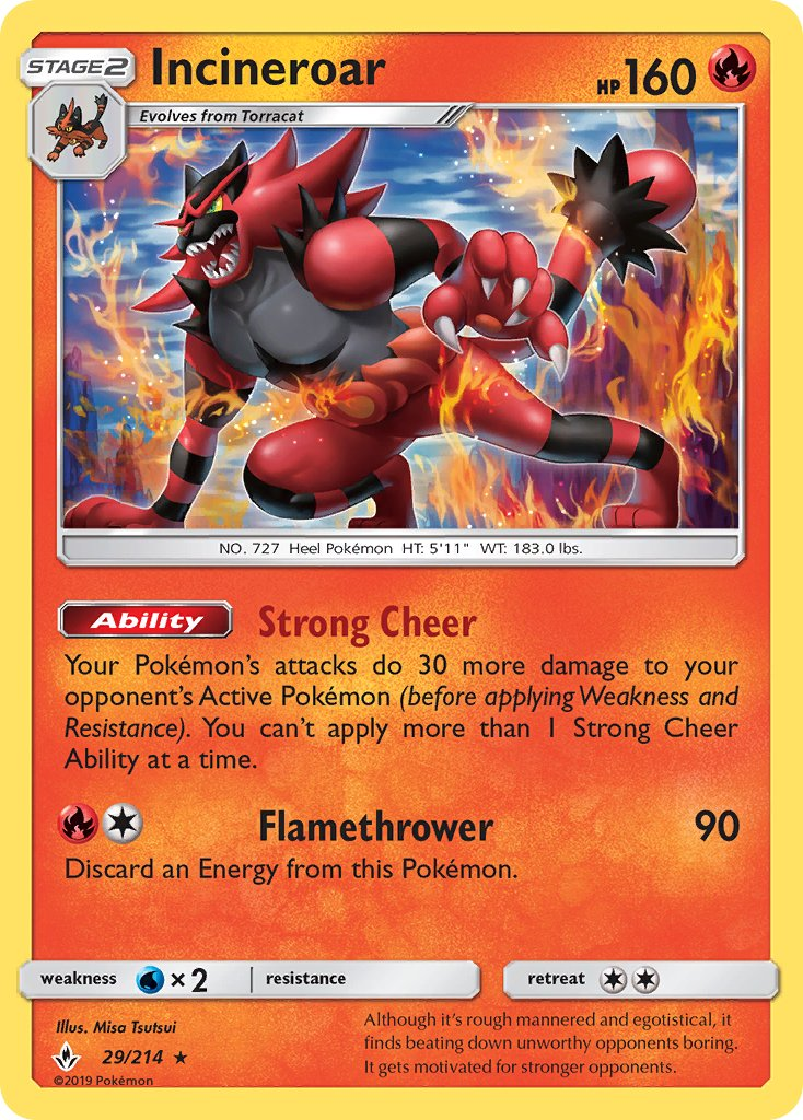 Incineroar Pokémon card