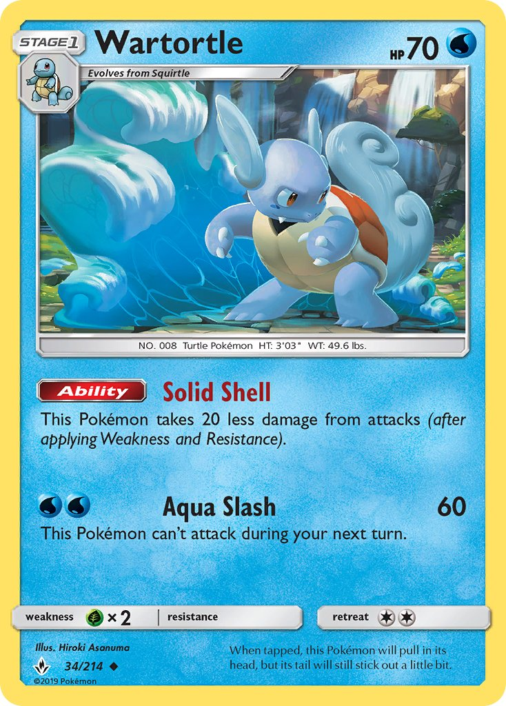 Wartortle Pokémon card