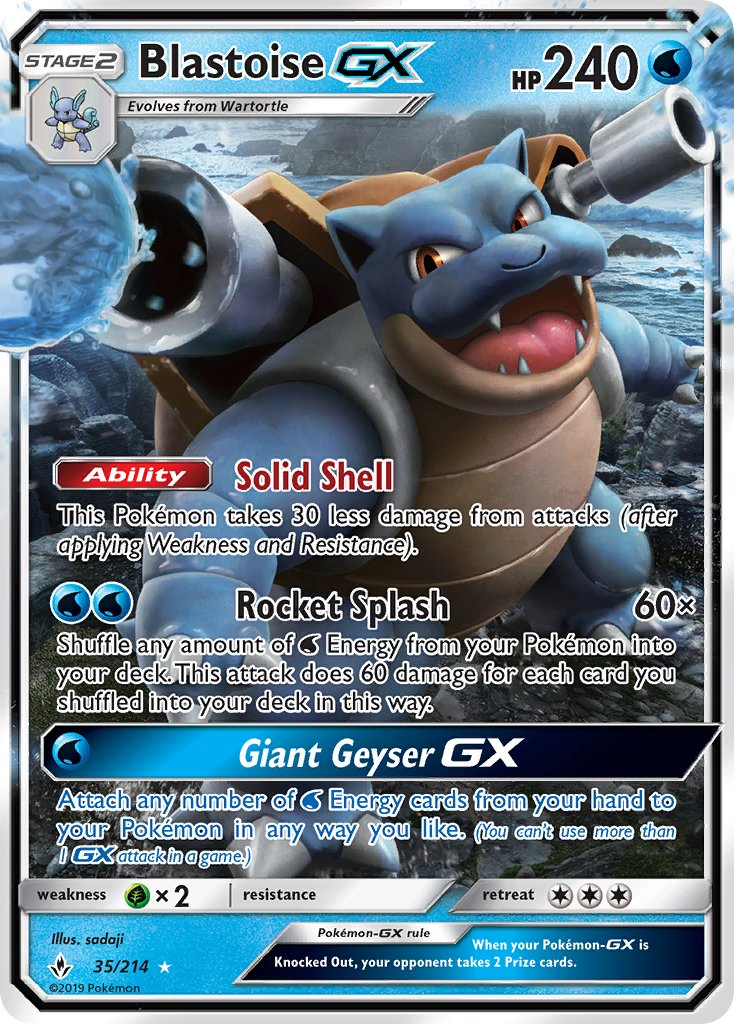 Blastoise GX Pokémon card