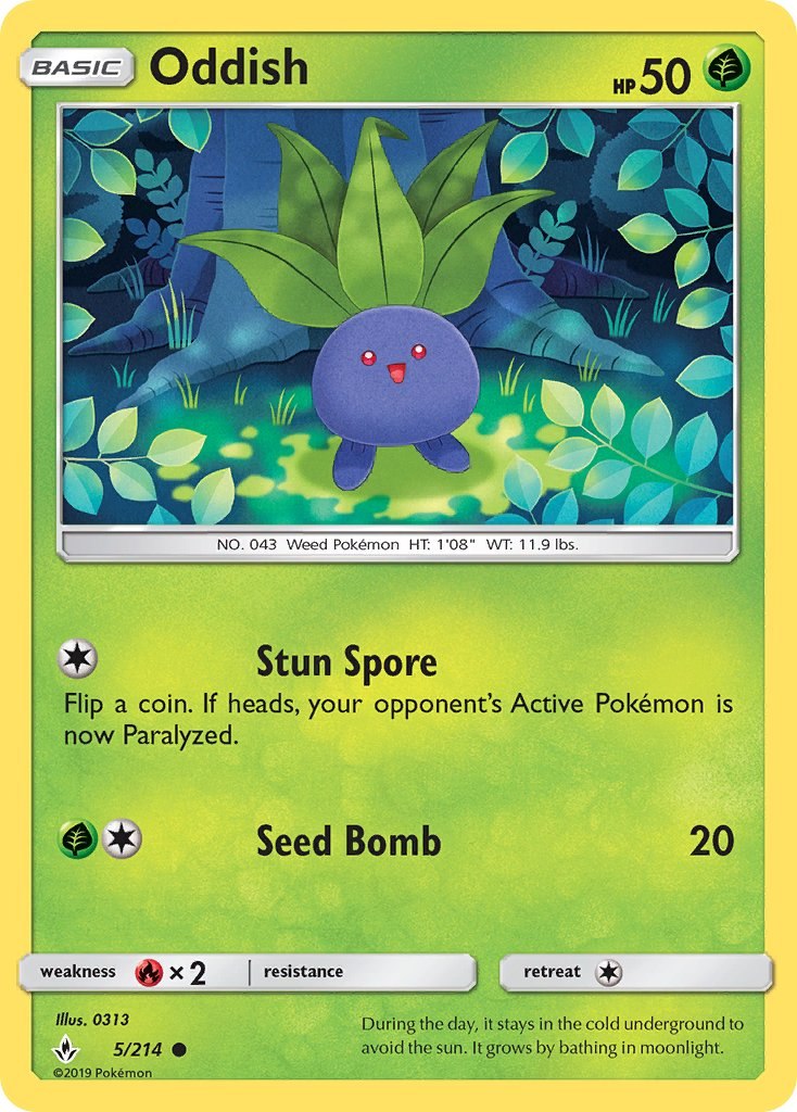 Oddish Pokémon card