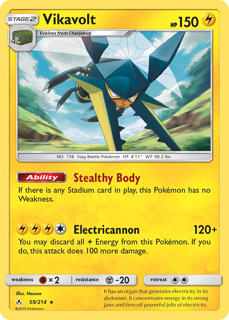 Vikavolt Pokémon card