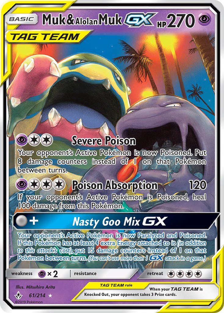 Muk & Alolan Muk Tag Team GX Pokémon card