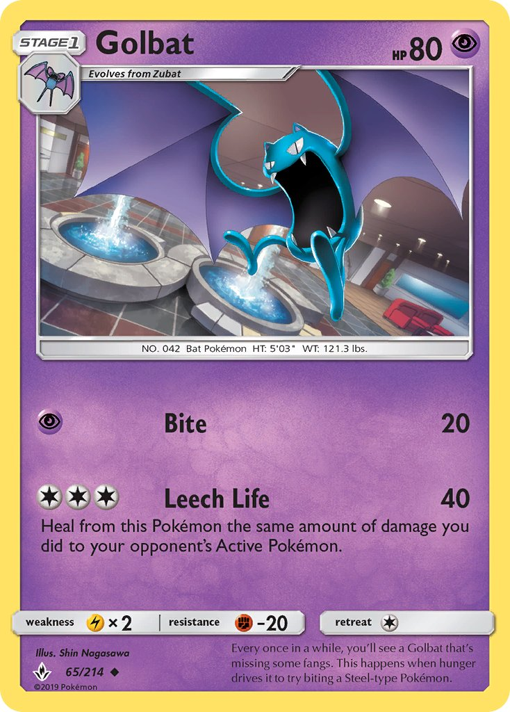 Golbat Pokémon card