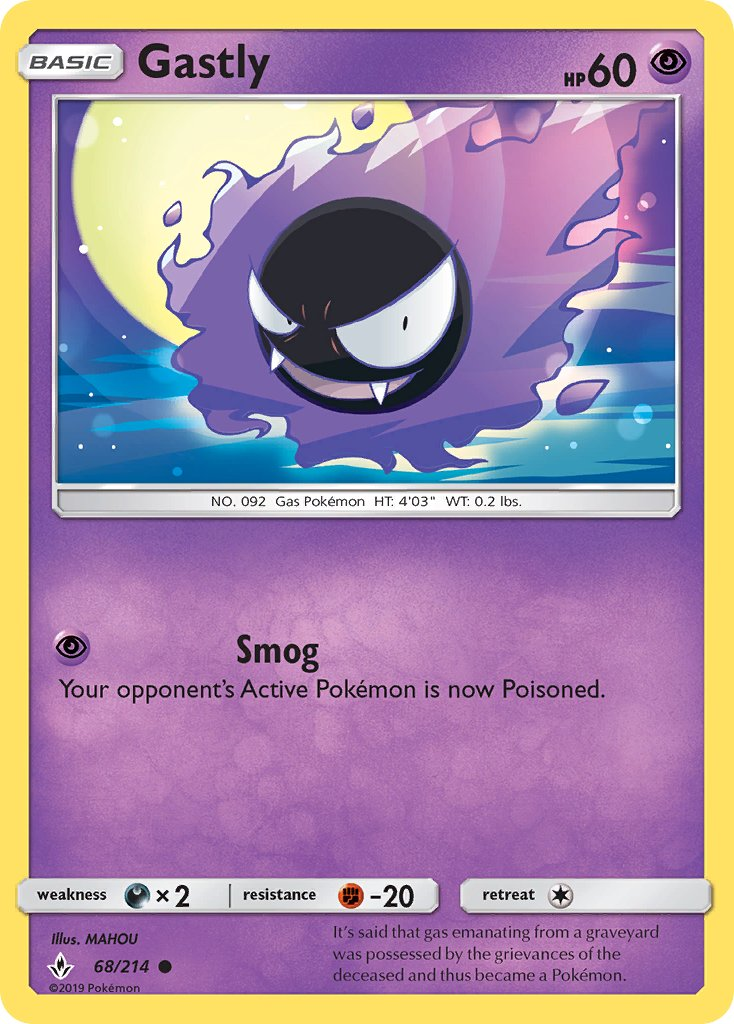 Gastly Pokémon card
