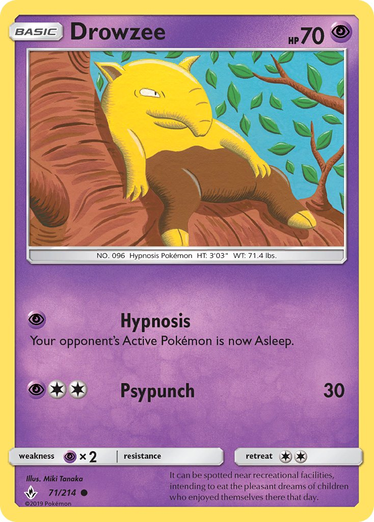 Drowzee Pokémon card
