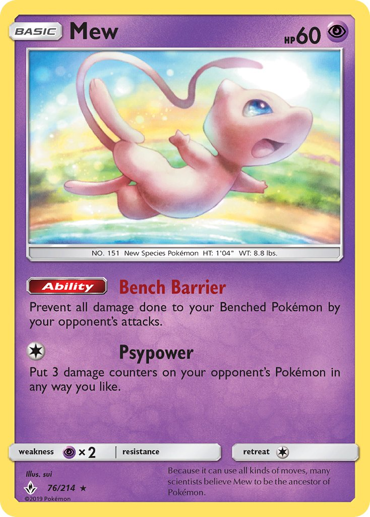 Mew Pokémon card