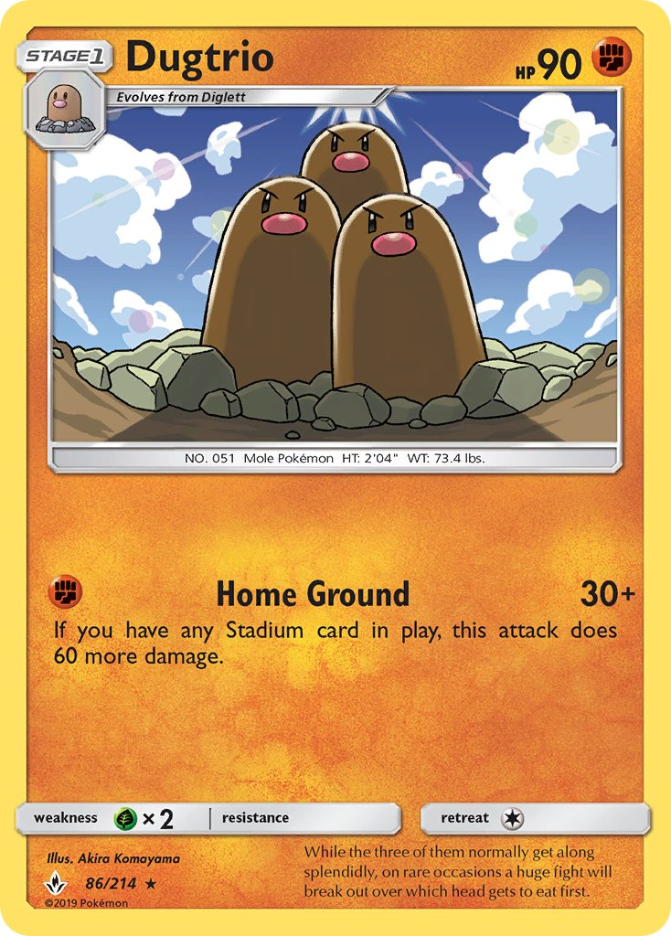 Dugtrio Pokémon card