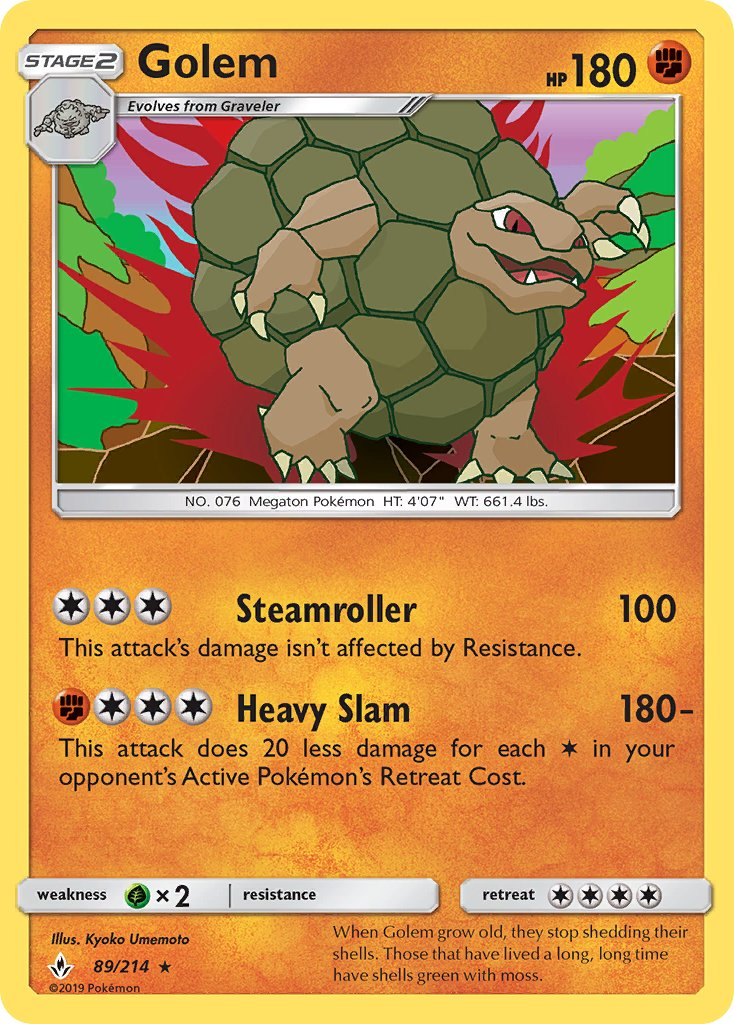 Golem Pokémon card
