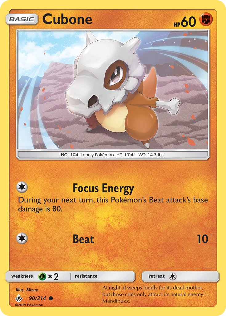 Cubone Pokémon card