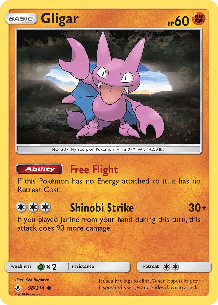 Gligar Pokémon card