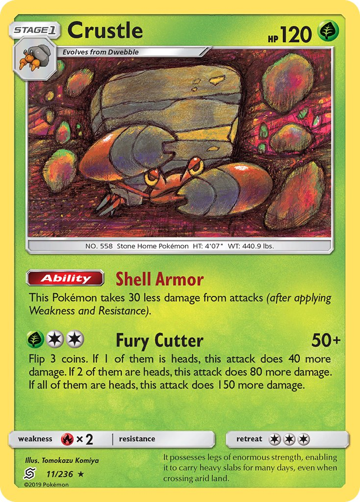 Crustle Pokémon card