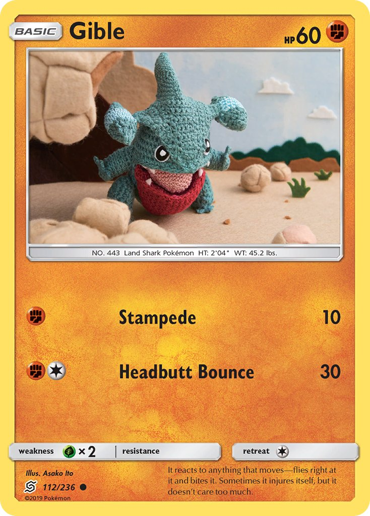 Gible Pokémon card