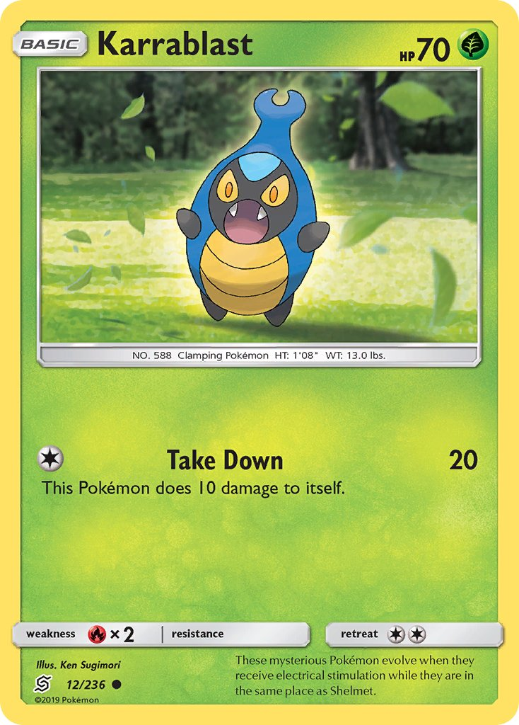 Karrablast Pokémon card