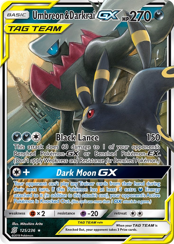 Umbreon & Darkrai Tag Team GX Pokémon card