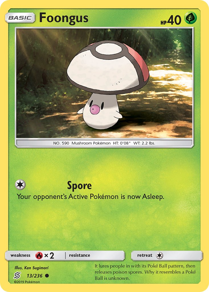 Foongus Pokémon card