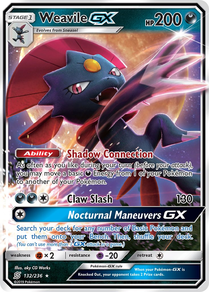 Weavile GX Pokémon card