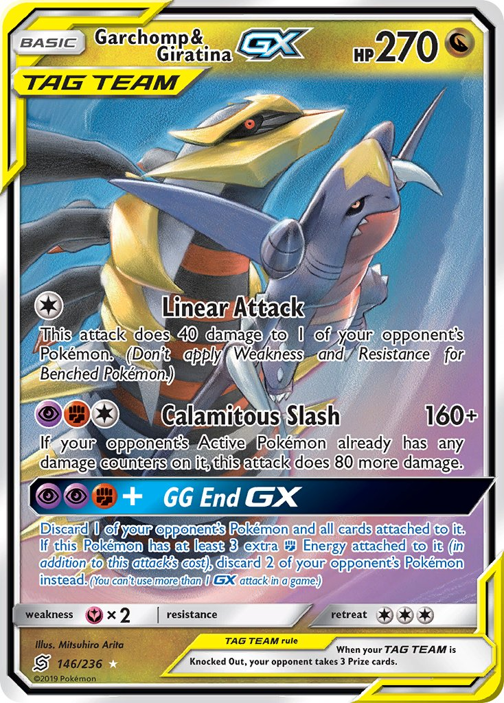 Garchomp & Giratina Tag Team GX Pokémon card