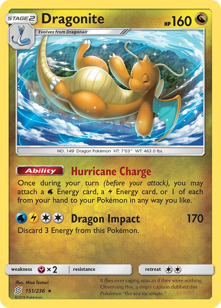 Dragonite Pokémon card