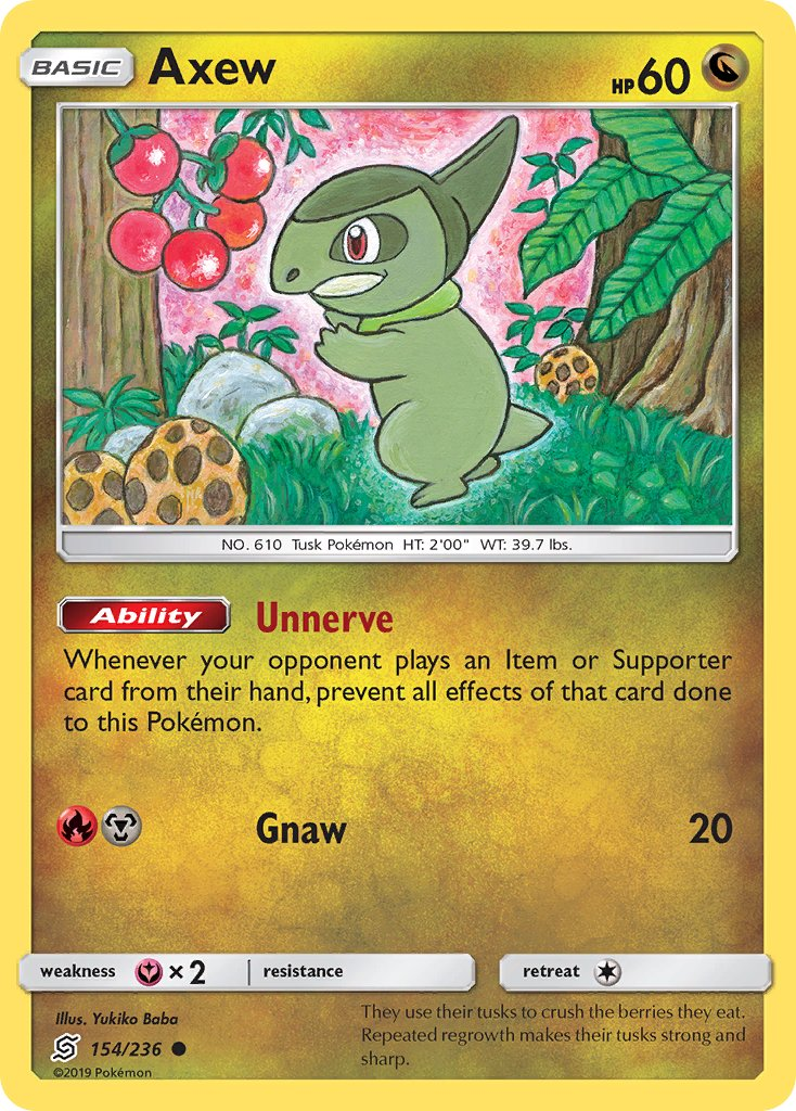 Axew Pokémon card