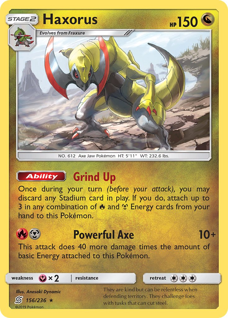 Haxorus Pokémon card