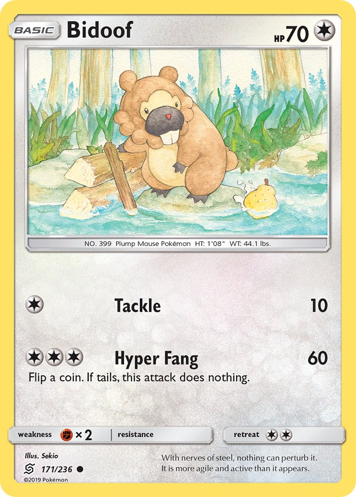 Bidoof Pokémon card