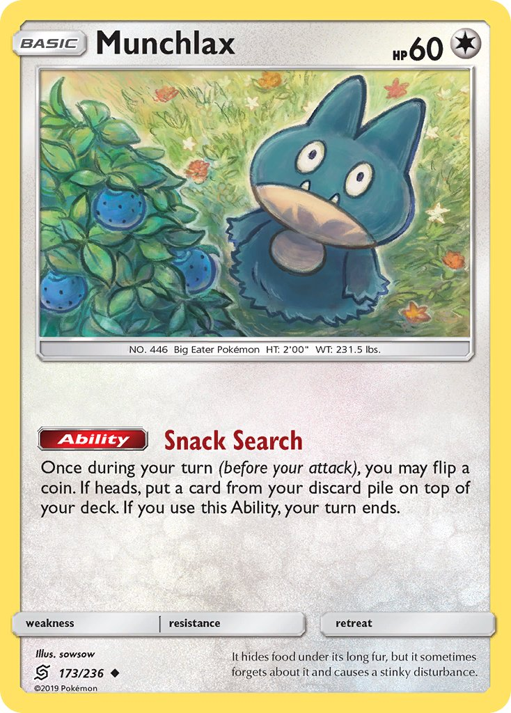 Munchlax Pokémon card