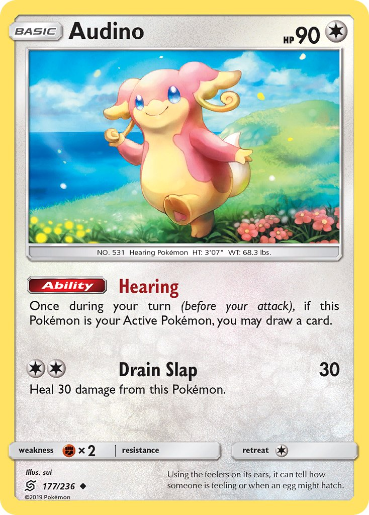 Audino Pokémon card