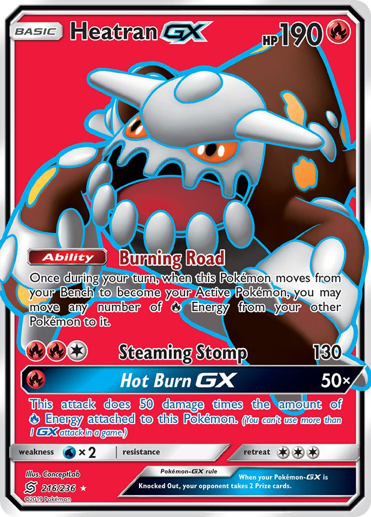 Heatran GX Pokémon card