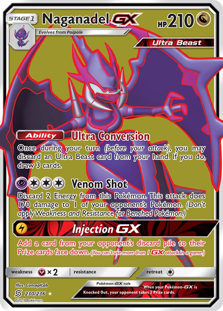 Naganadel GX Pokémon card