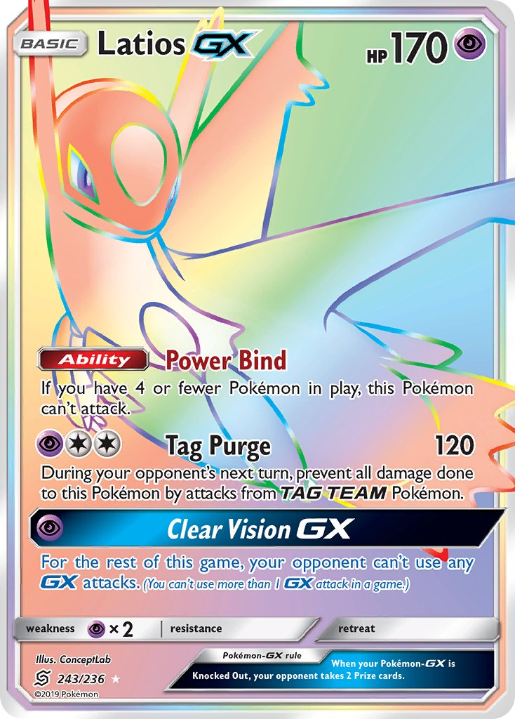 Latios GX Pokémon card