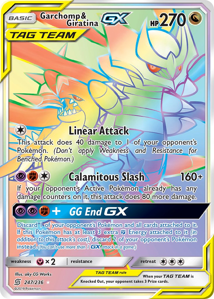 Garchomp & Giratina Tag Team GX Pokémon card