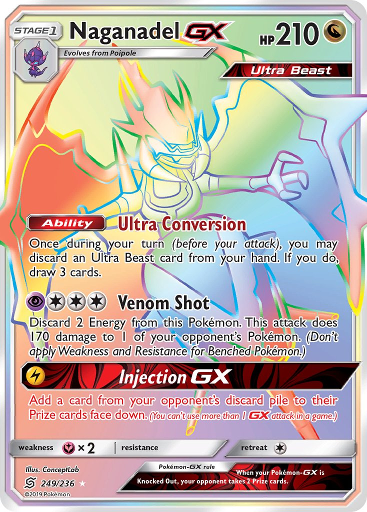 Naganadel GX Pokémon card