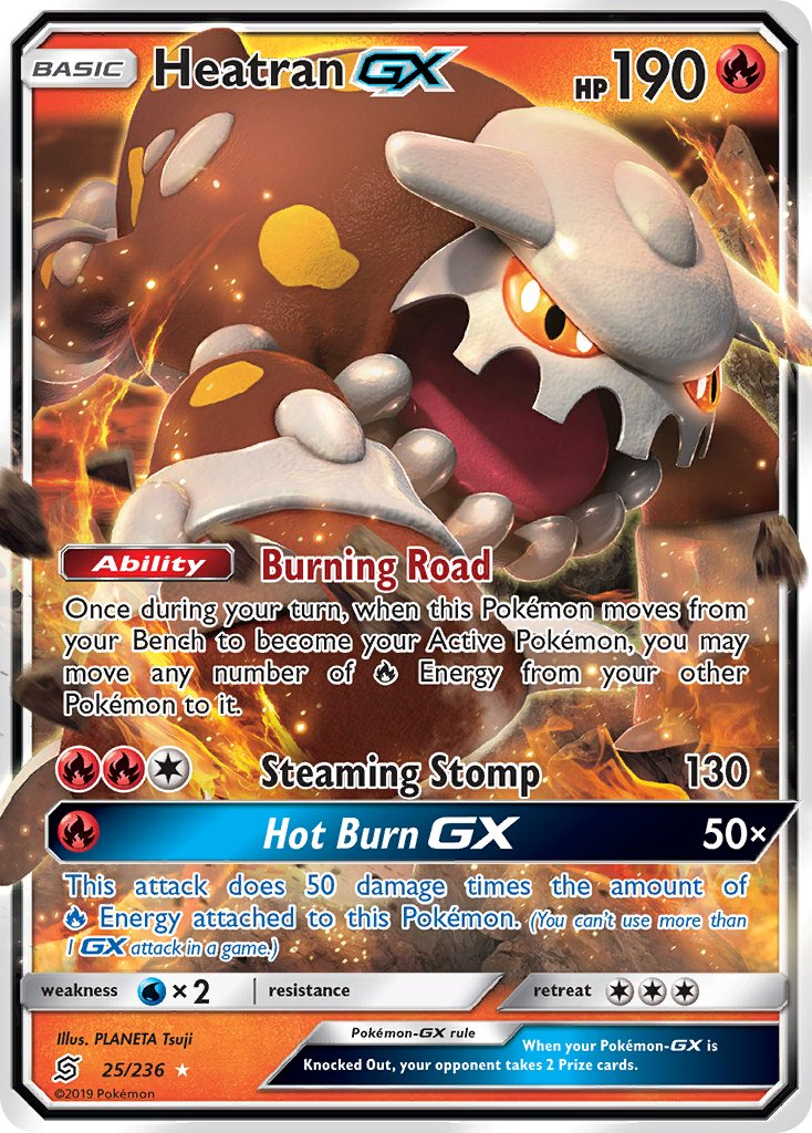 Heatran GX Pokémon card