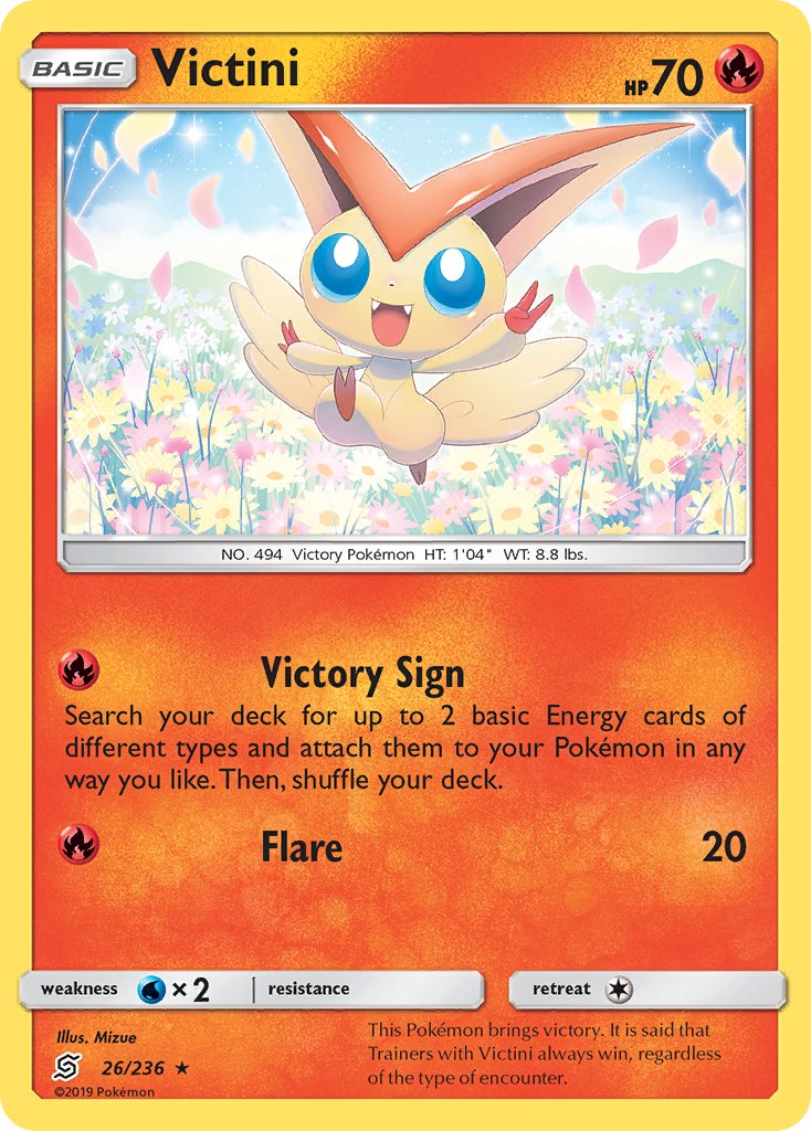 Victini Pokémon card