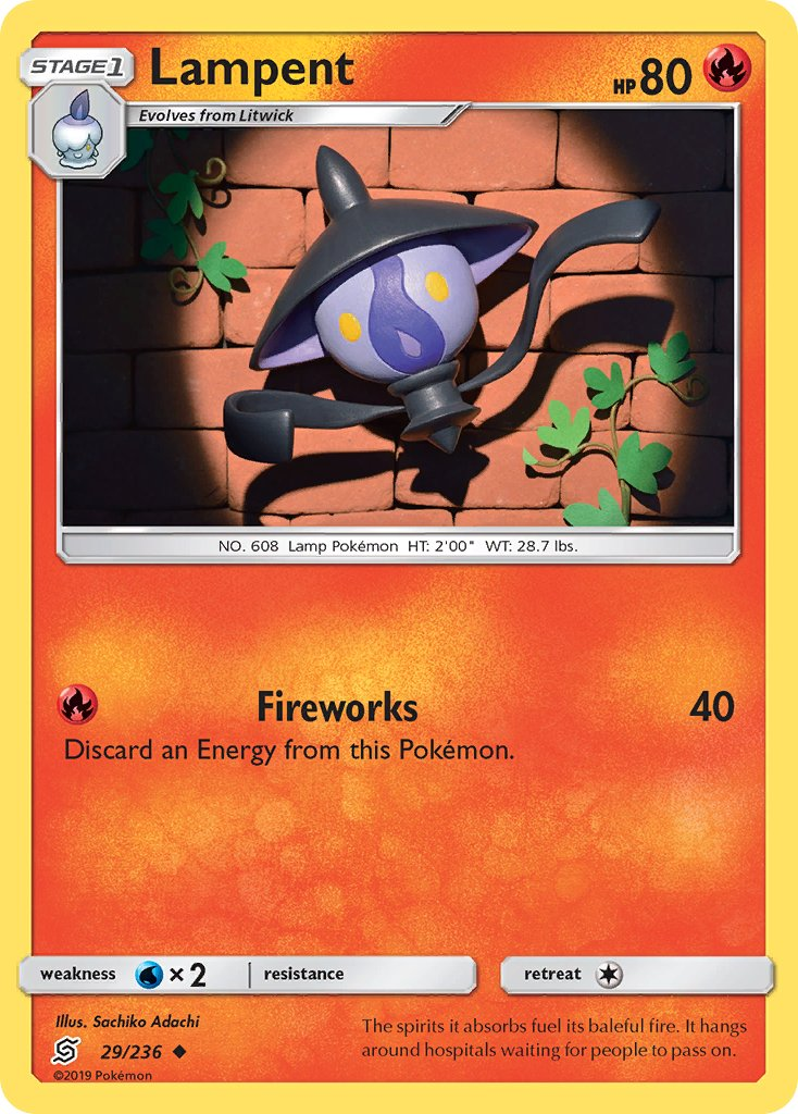 Lampent Pokémon card